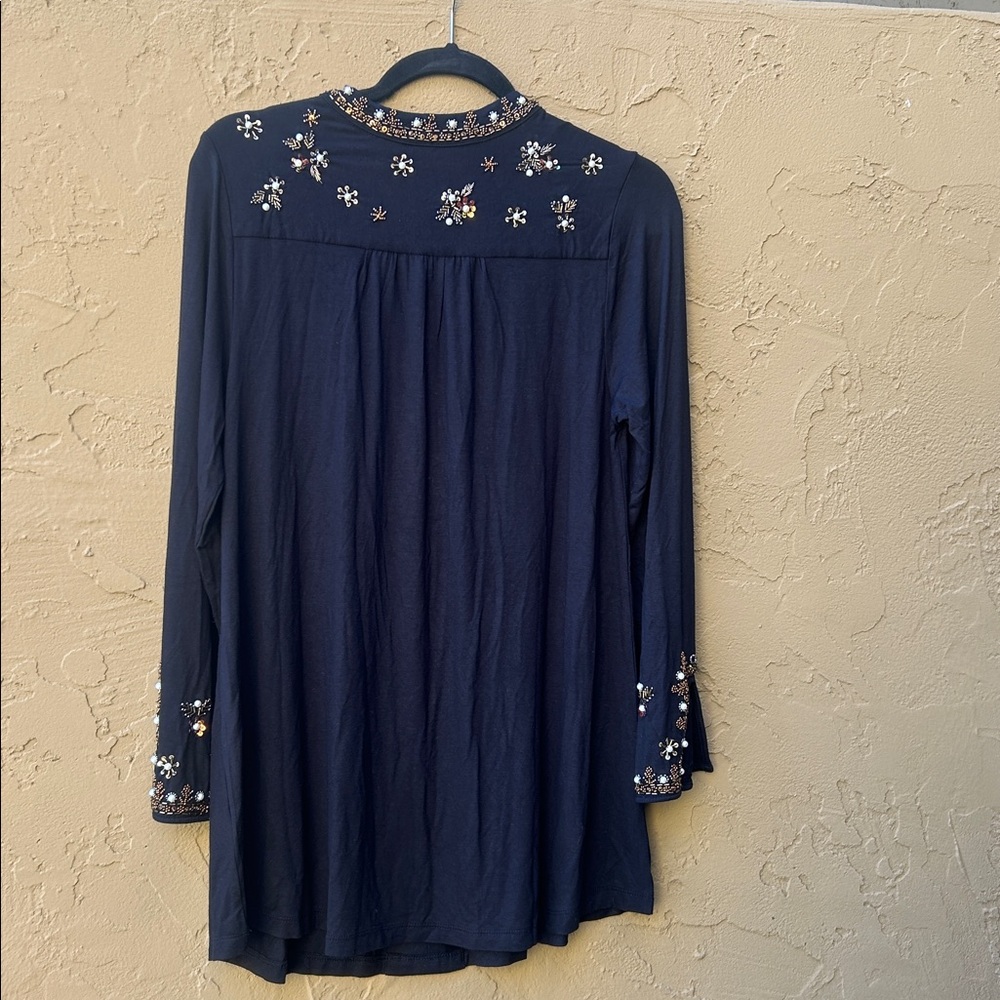 Soft Surroundings “Festa” Embellished Tunic - Picture 4 of 9